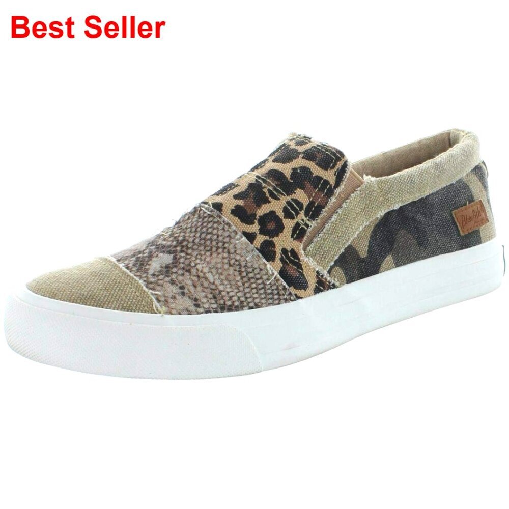 Women's Slip-On Sneakers with Cushioned Footbed, Animal Print Canvas